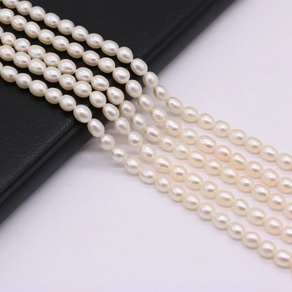 

Natural Freshwater Pearl Beads AAA 5-5.5mm Loose Rice Shape Pearl Beaded for Jewelry Making DIY Nacklace Bracelet Accessories