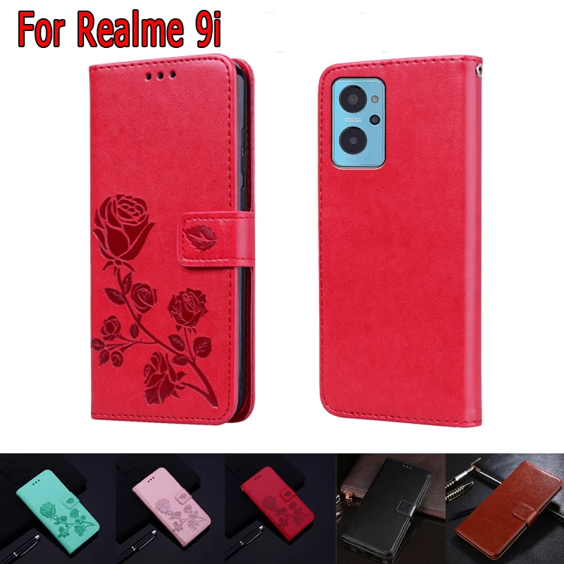 

Realme9i Flip Cover For Realme 9i Case RMX3491 Wallet Leather Magnetic Card Phone Protector Book For Realme 9 i чехолна Etui Bag
