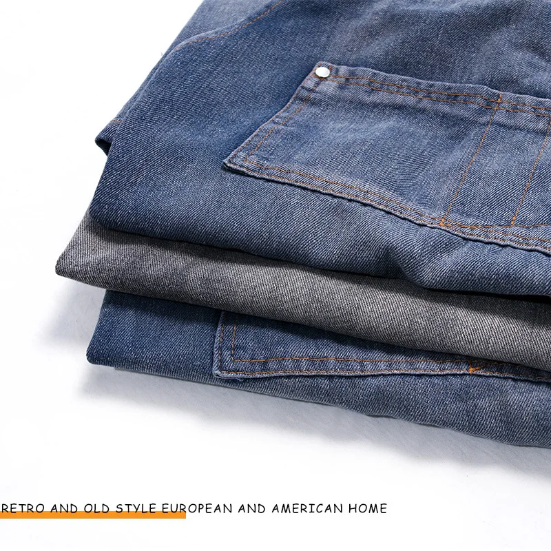 Retro Denim Apron Men\'s Fashion Work Clothes Hairdresser Milk Tea Shop Restaurant Waiter Female Kitchen Apron