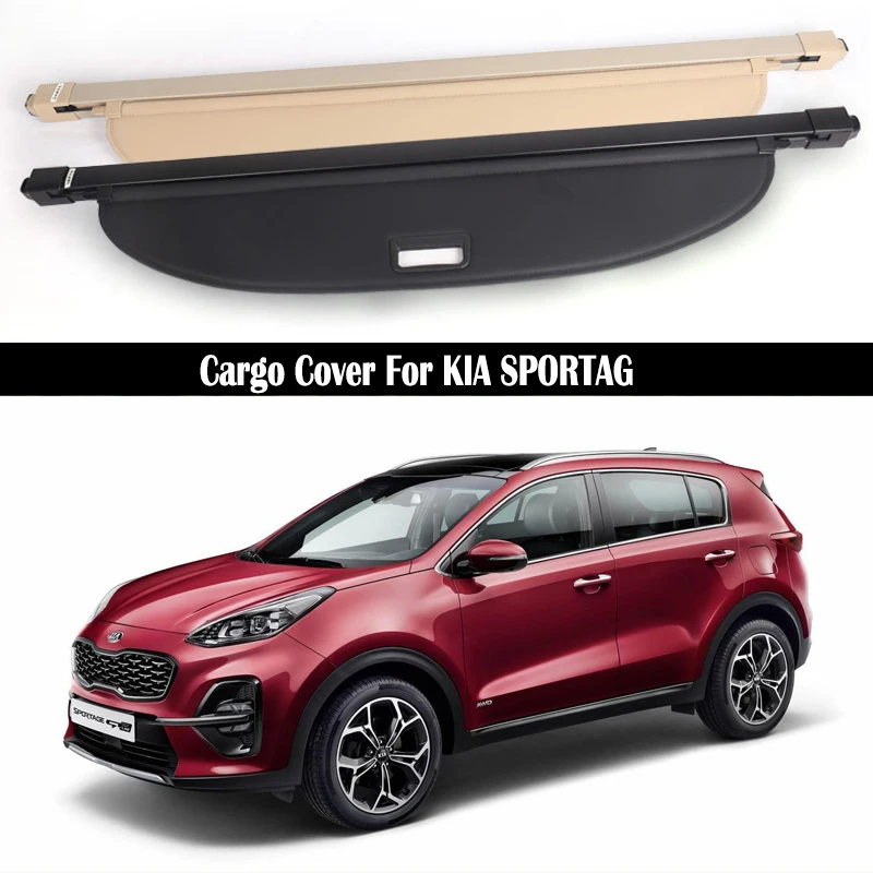 

Trunk Cargo Cover For KIA Sportage 2016-2020 Security Shield Rear Luggage Curtain Retractable Partition Privacy Car Accessories