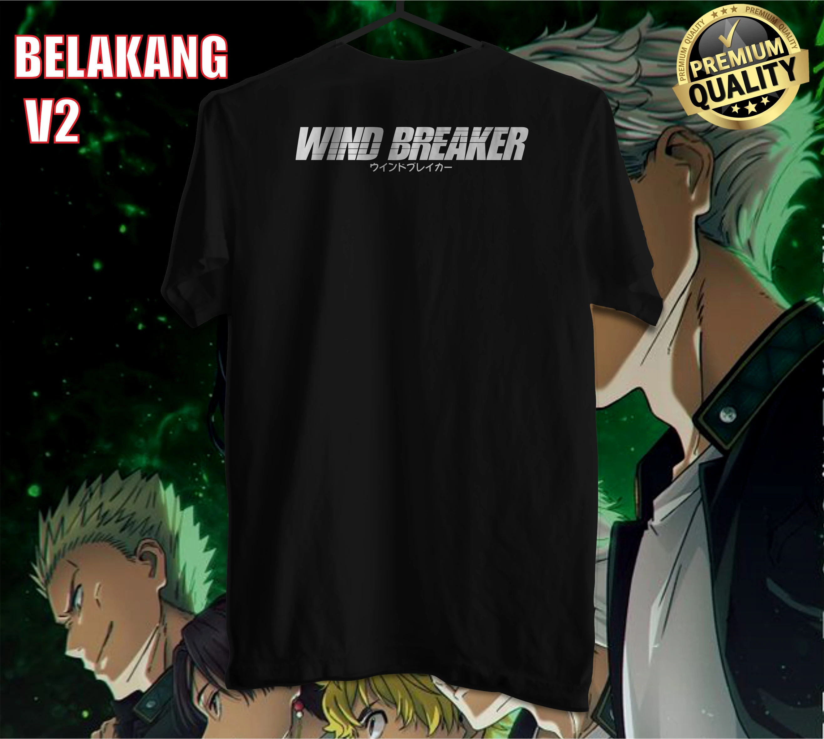 Kaos Tshirt Baju Anime Wind Breaker Mitsuki Kiryu Windbreaker  Haruka Sakura  Hajime Umemiya  Hayato Suo