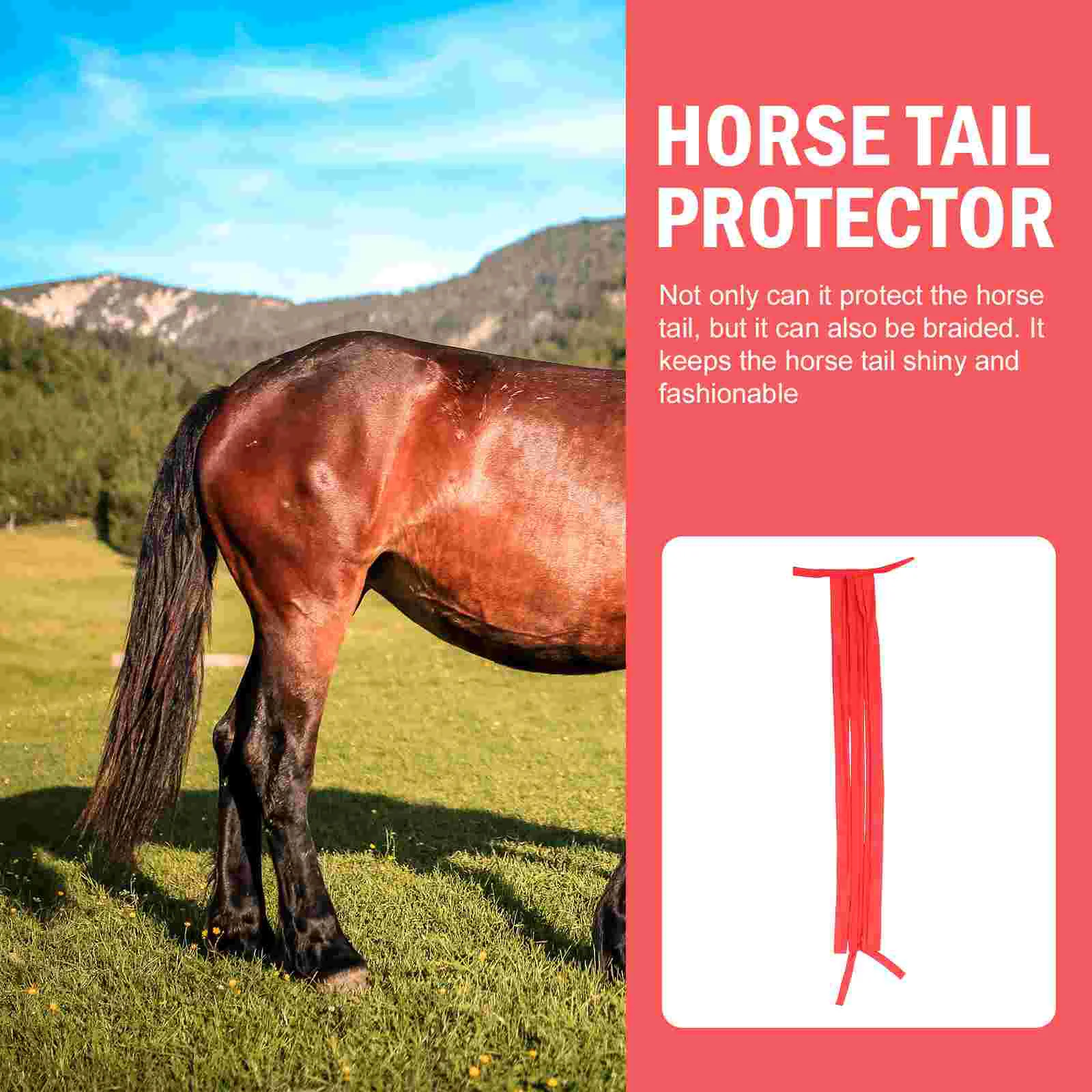 Protecteur de queue de cheval, couverture tressée de cheval, Chinlon de protection pour tissage, accessoire professionnel en Nylon