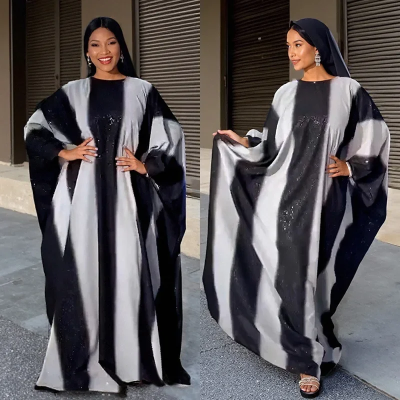 

2025 African Dresses for Women Traditional Africa Clothing Dashiki Ankara Outfits Gown Abayas Robe Muslim Kaftan Maxi Long Dress