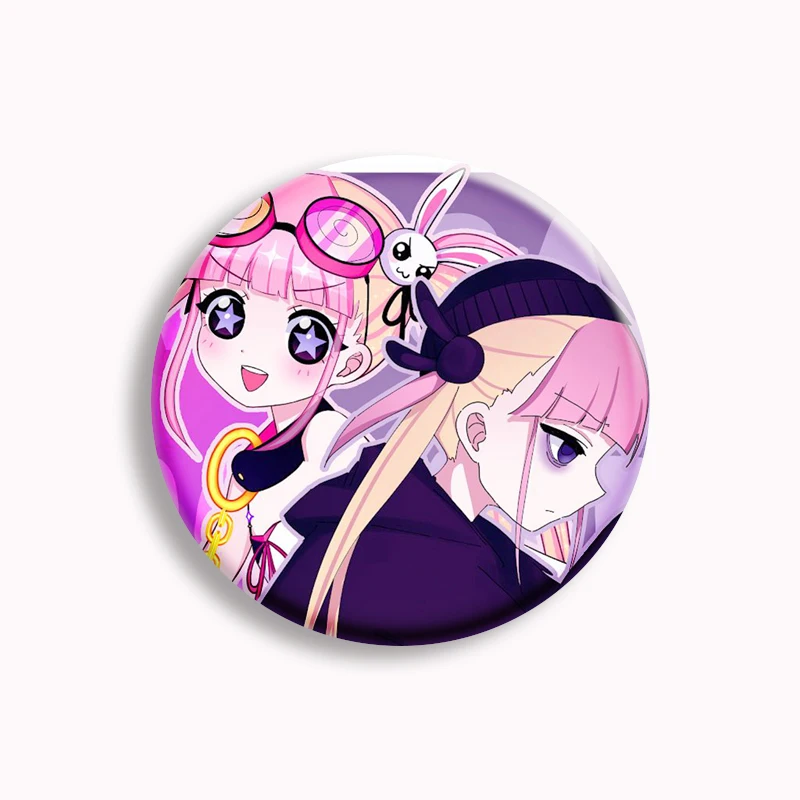 Pin de botón de juego de oversize Girl, insignia de broche de dibujos animados de personaje de Anime lindo, accesorios de mochila, decoración para fanáticos, Colecciona, 58mm