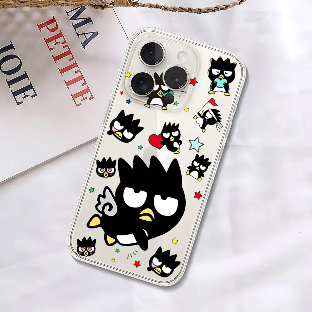 Custodia per telefono carina B-Badtzs-M-Marus per IPhone 17 16 15 14 Plus 13 12 11 Pro Max Cover posteriore per telefono Cover antiurto trasparente