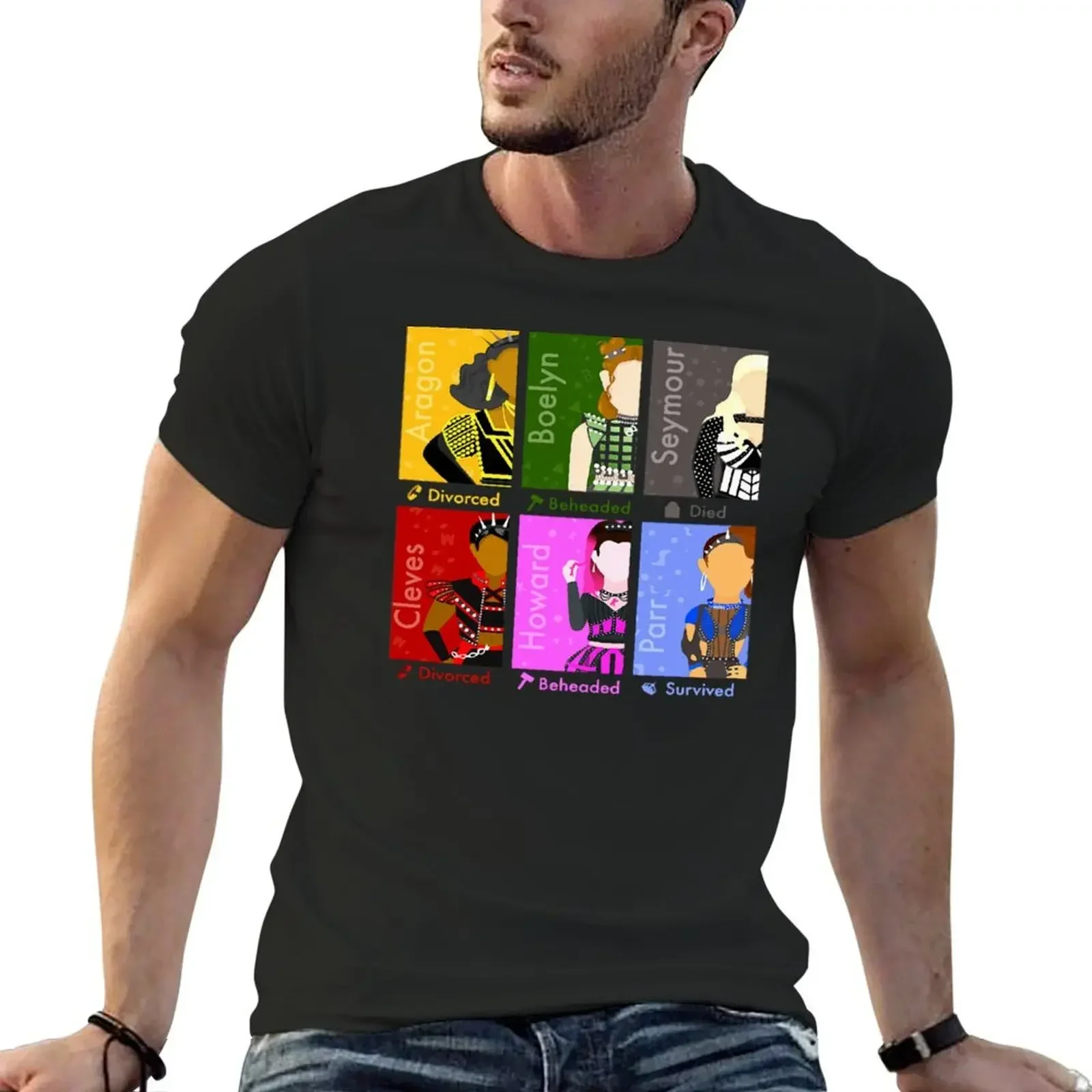 Six the musical T-Shirt plus size clothes blue archive mens t shirts pack