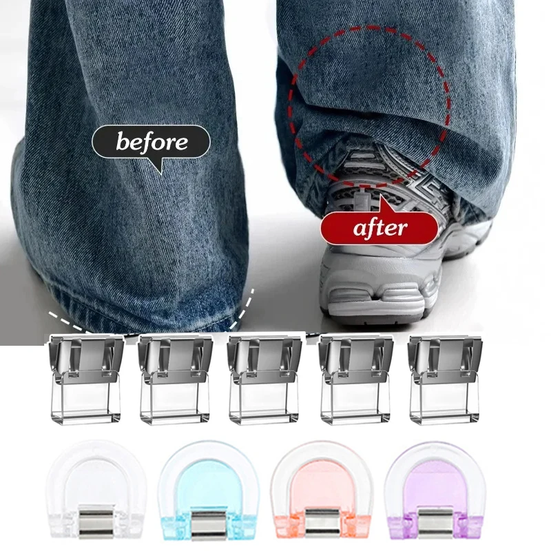 

Съемный противоскользящий зажим для брюк, невидимая пряжка без шитья для шитья своими руками, 4-10 шт., зажим для сокращения ног