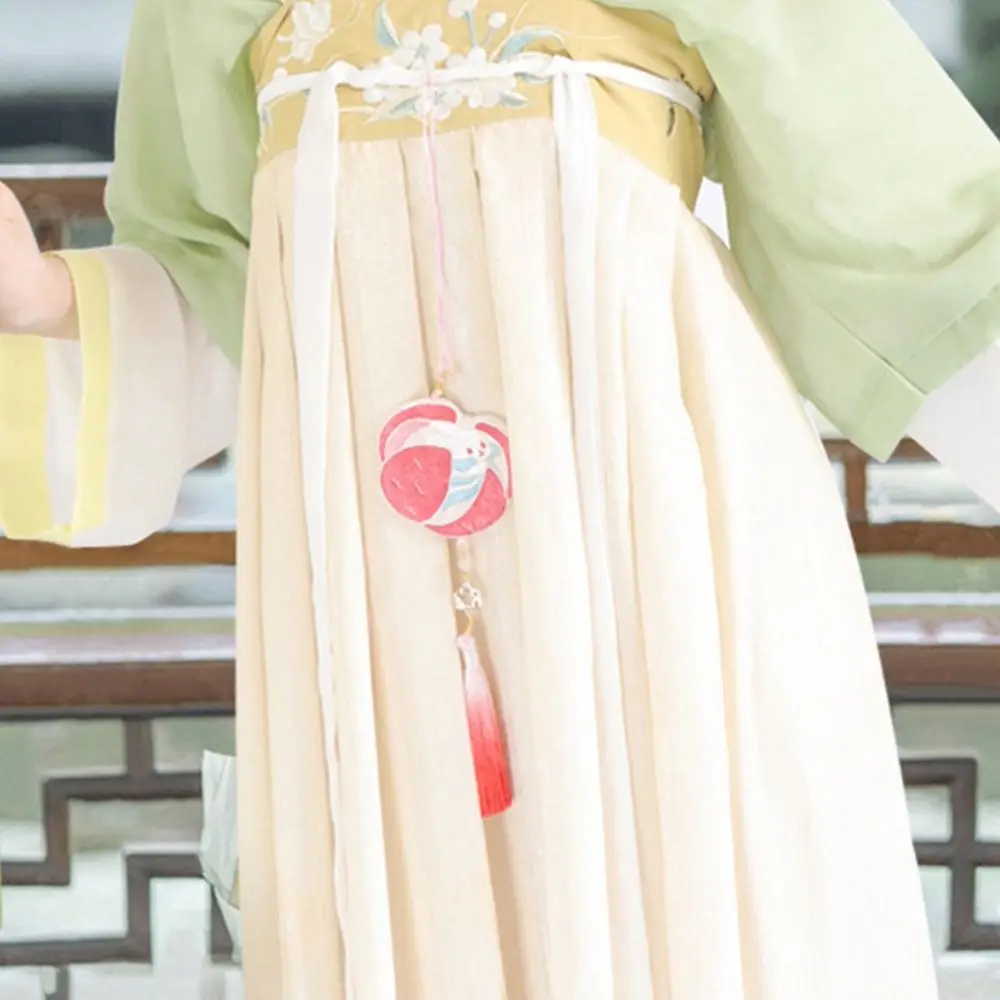 ถุงใส่ของขวัญเทศกาลไหว้พระจันทร์ลายการ์ตูน แบบจีน ปักลายมงคล พร้อมพู่ห้อย สร้อยคอ