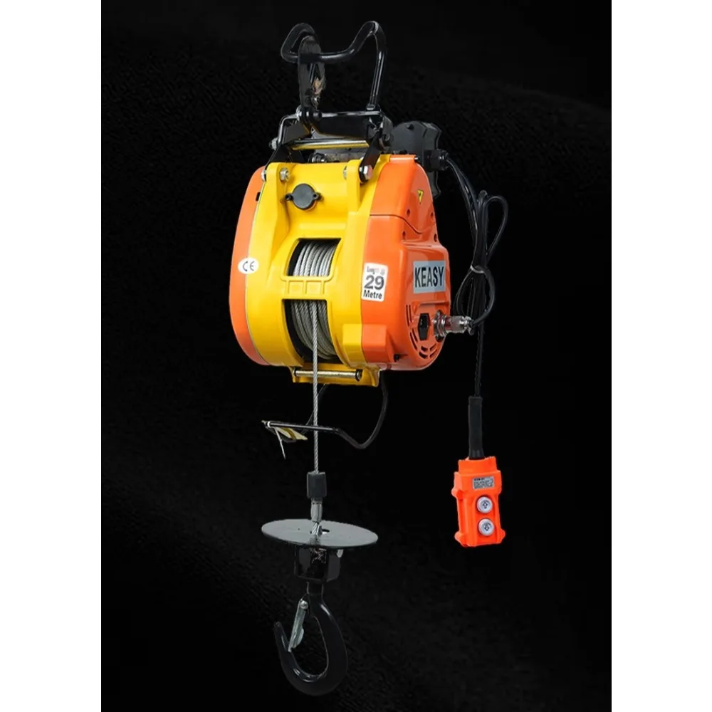 

220V remote control crane small household lifting portable winch lifting electromechanical hoist