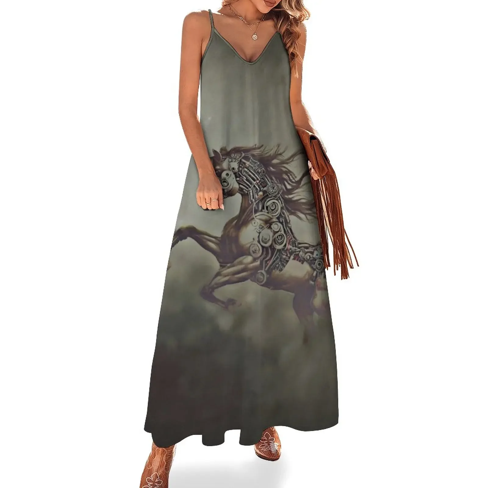 

Apocalyptic cyborg horse Sleeveless Dress loose summer dress Dresses women's evening dresses 2024 Womens dresses