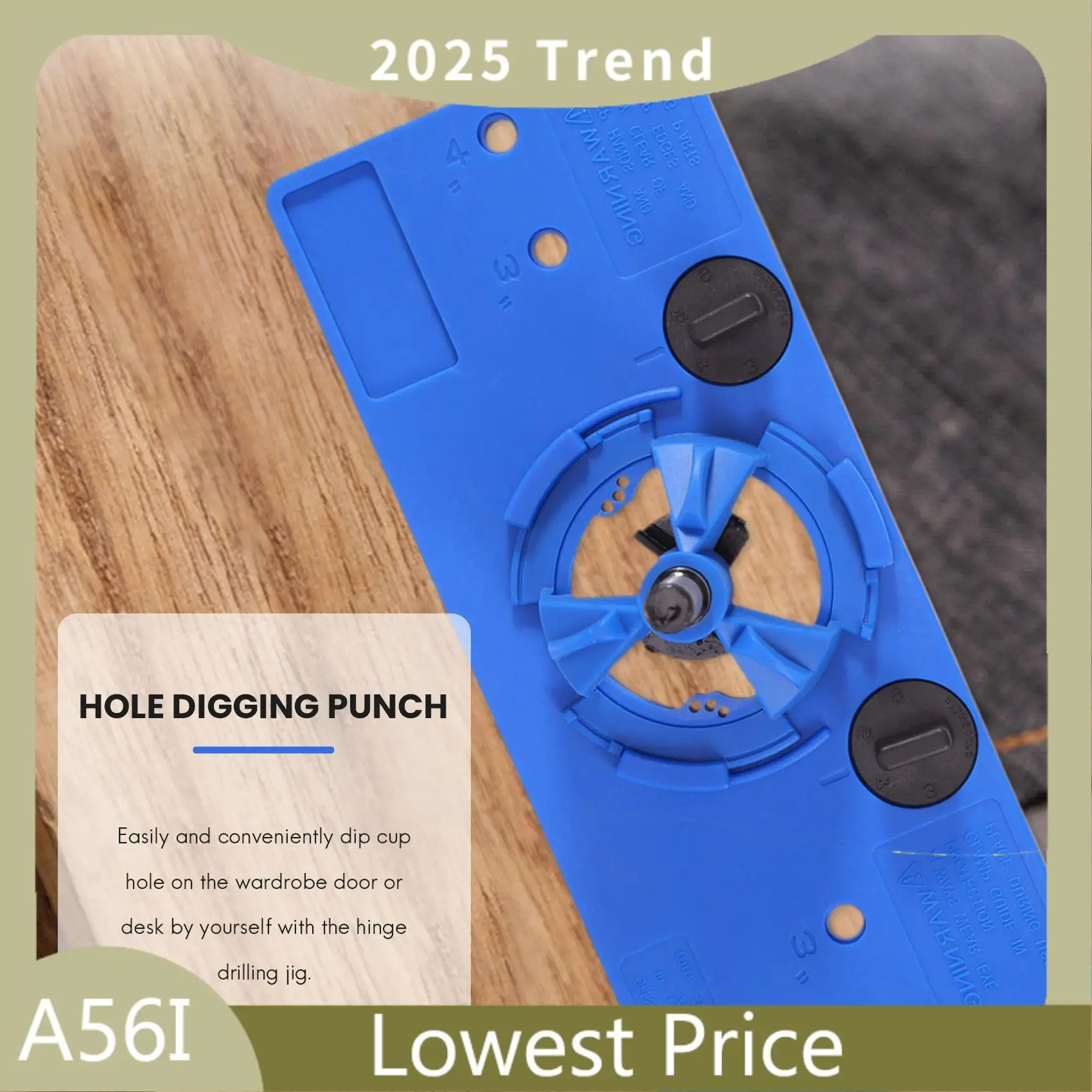 

ABDD 35Mm Concealed Hinge Drilling Jigs Hinge Hole Saw Jig Drilling Guide Locator Hole Opener Door Cabinets Woodworking Diy Tool