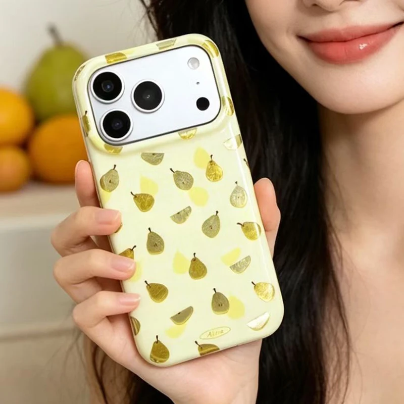 Ins Popular Summer Fruits Glossy IMD TPU Phone Case For iPhone 17 16 15 Pro Max Shockproof Protective Back Cover view 4