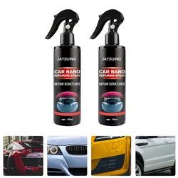 2 HI-Pulvérisateur de réparation de voiture, spray d'avertissement, dissolvant de rayures, peinture de voiture, revêtement nano-cristal, liquide