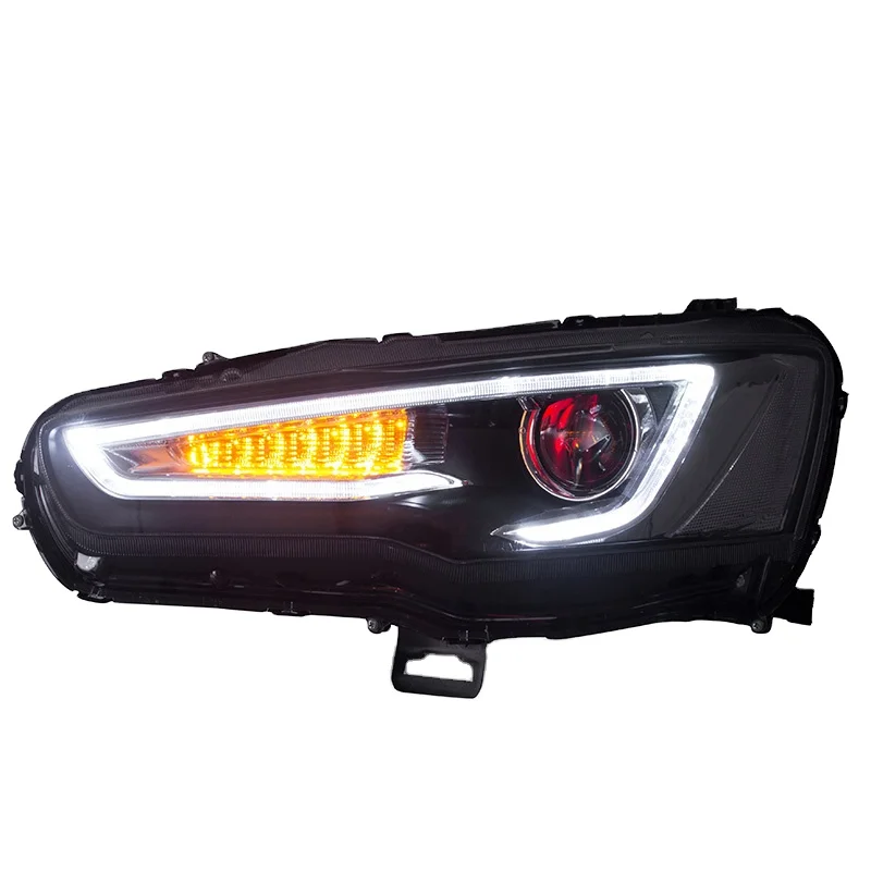 HGD Car LED HeadLamp  Assembly head light For Lancer 2008-2018 EVO X LED Car Headlight