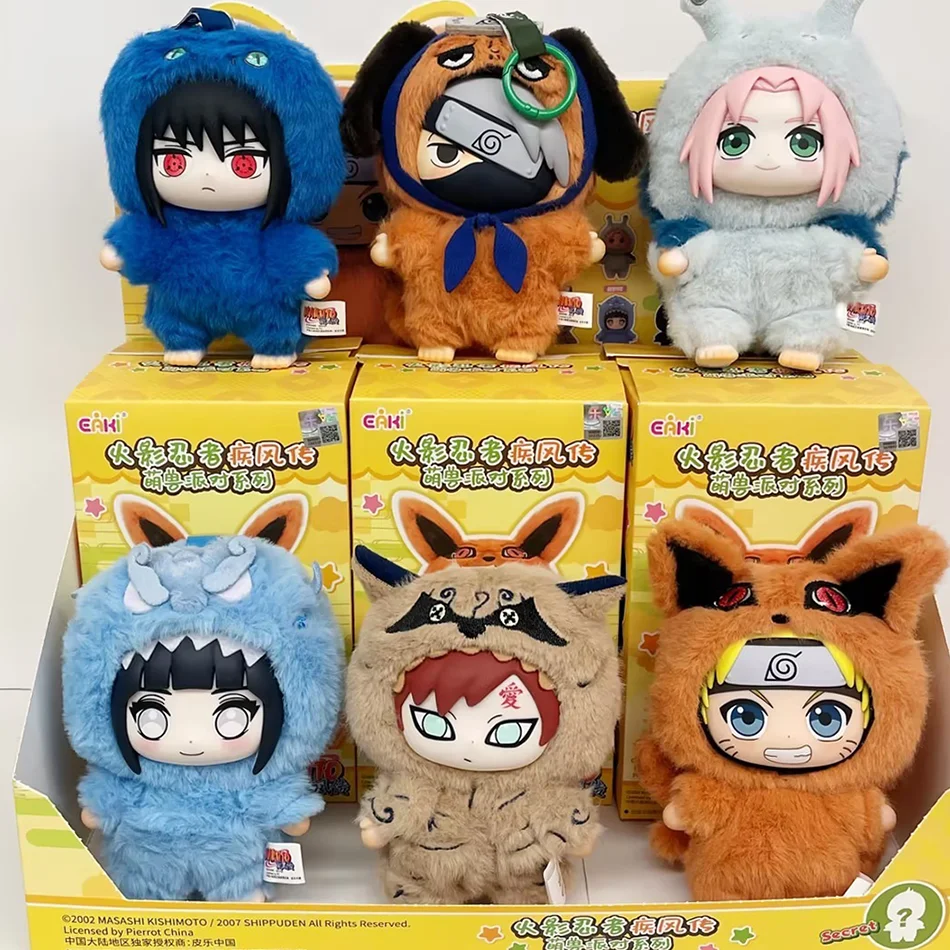 In Stock TOP TOY Naruto EAKI Cute Beast Party Sasuke Vinyl Cute Plush Blind Box Figure Pendant Gift