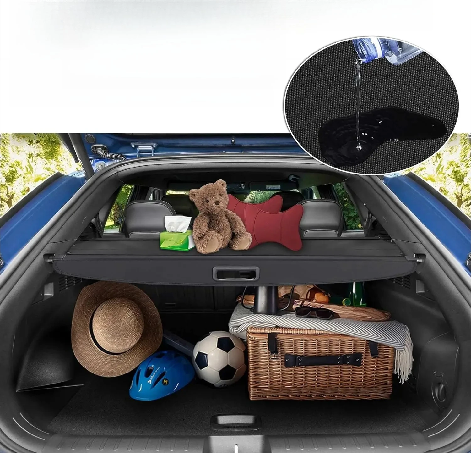 

Cargo Cover Only Fit for Kia EV6 2022 2023 2024 Trunk Security Cover Replacement Retractable Shield Shade Accessories Black