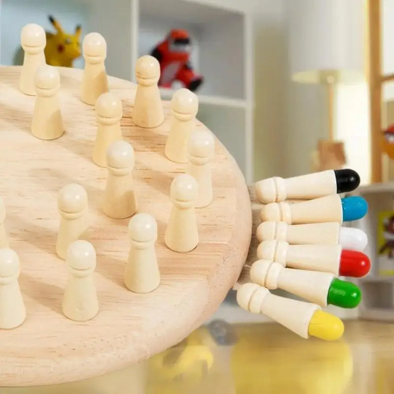 Ouder-kind verloving met Match Stick Memory Matching Game; Educatief geheugenschaakspeelgoed voor kinderen met kleurrijke matchstokken