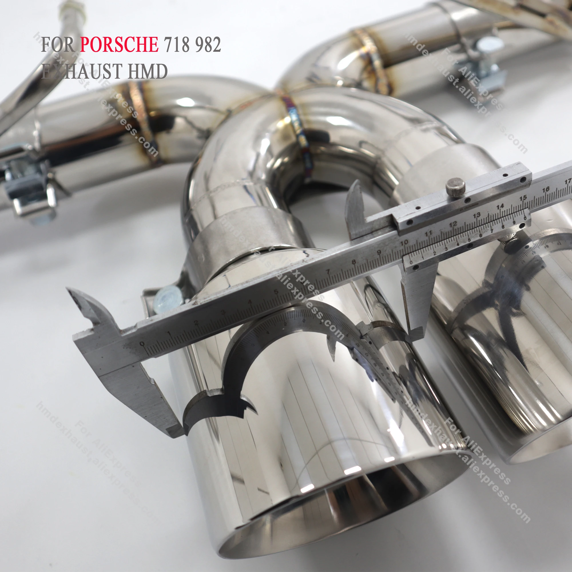 HMD 専用カスタマイズステンレス鋼排気システムパフォーマンスキャットバックポルシェ 718 982 マフラーバルブなし