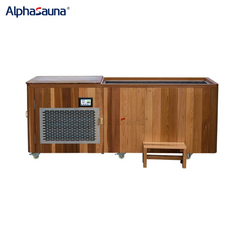 1.5Hp Chiller Cold Plunge Cedar Wood Stainless Steel Ice Bath