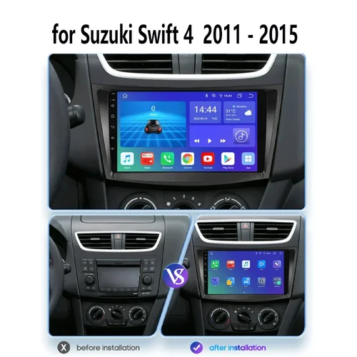 Imagen 2 del producto Android 15 Radio estéreo para coche para Suzuki Swift 4 2011 2012 2013 2014 -2016 reproductor de vídeo Multimedia 2 Din Auto Audio G Audio estéreo