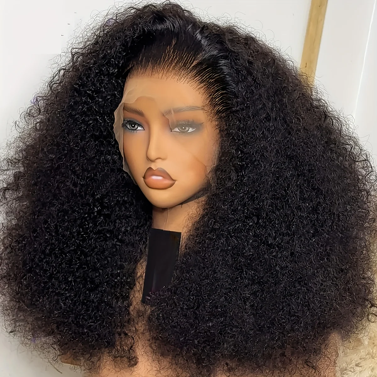 

Натуральный Черный Длинный Мягкий 26 Дюймов 180 Плотность Кудрявый Парик Фронта Шнурка Для Женщин Синтетические Предварительно Сорванные Бесклеевые Детские Волосы Ежедневно