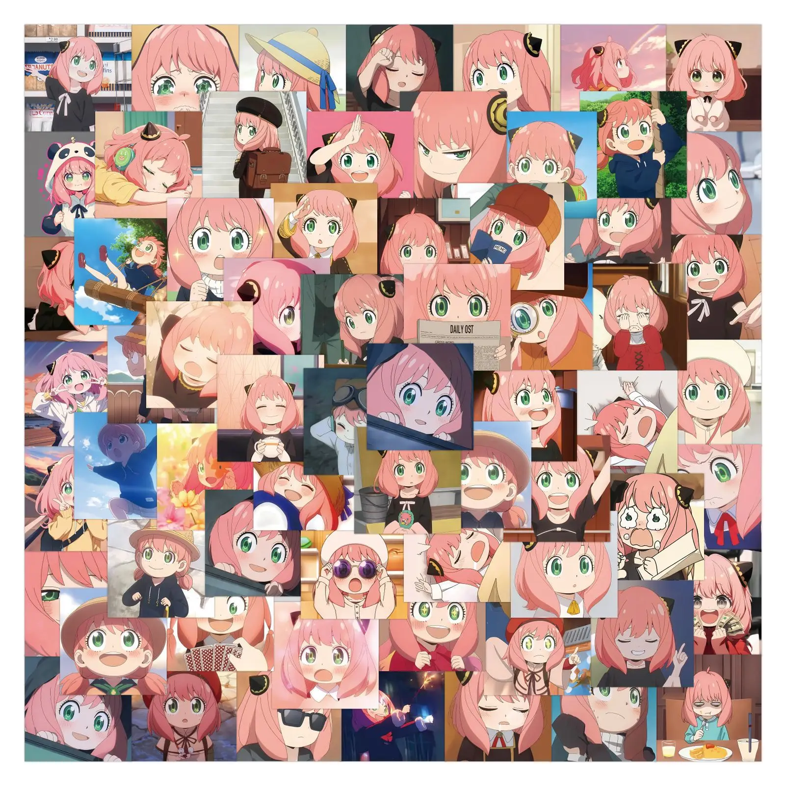 

10/80PCS Anya Forger Stickers Kawaii Girl Graffiti Decals SPY FAMILY Anime Cartoon Sticker Laptop Guitar Car Bike Skateboard Toy