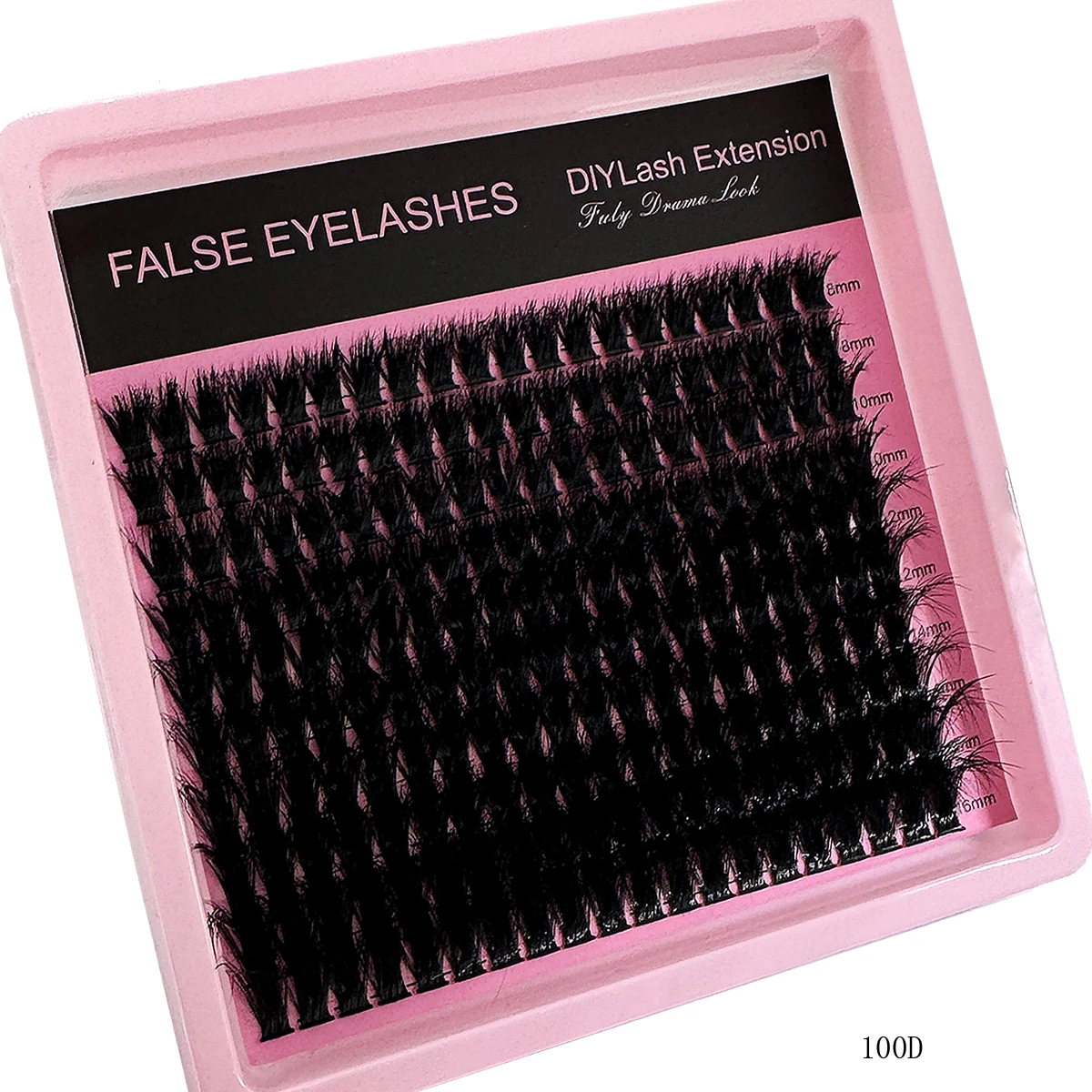 50D-160D 8D Luxus flauschige DIY Cluster Wimpern – 8–16 mm gemischte Länge Wimpernverlängerung 0,07 mm russische D-Locken dick und wiederverwendbar – Detail 7