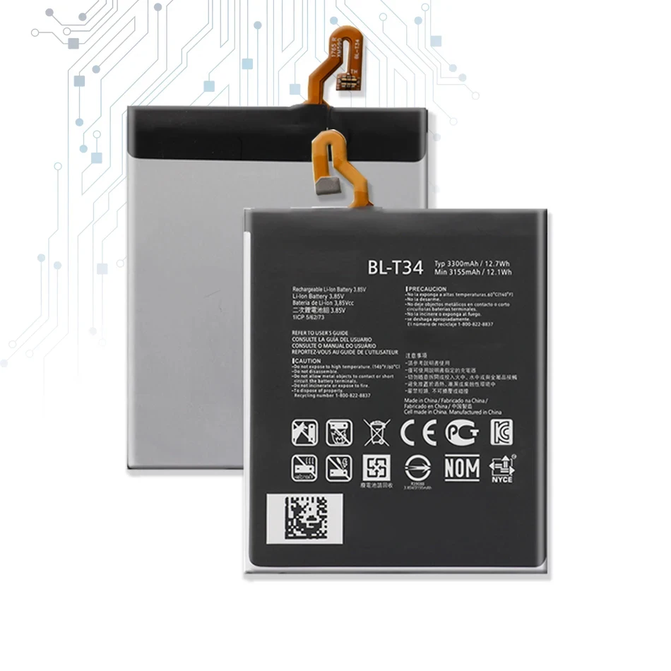 BL-T34 Battery For LG V30 V30+ V30A H930 H932 LS998 BL T34 Bateria 3300Mah + Free Tools