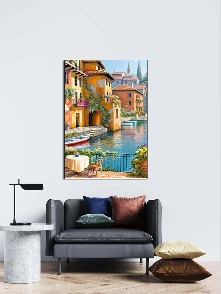 GATYZTORY Venice Scenery Acrylic Paint By Numbers DIY Frameless 60x75cm Painting For Oil Painting By Numbers On Canvas Landscape