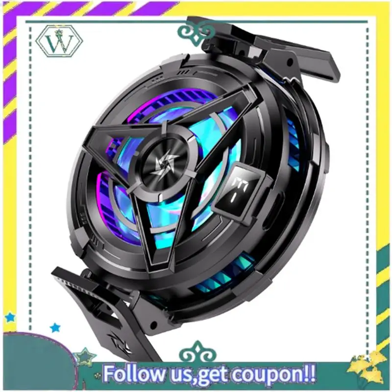 NEW SL17 Mobile Phone Fan Radiator Game Console Radiator For IOS/Android With Back Clip With Digital Display