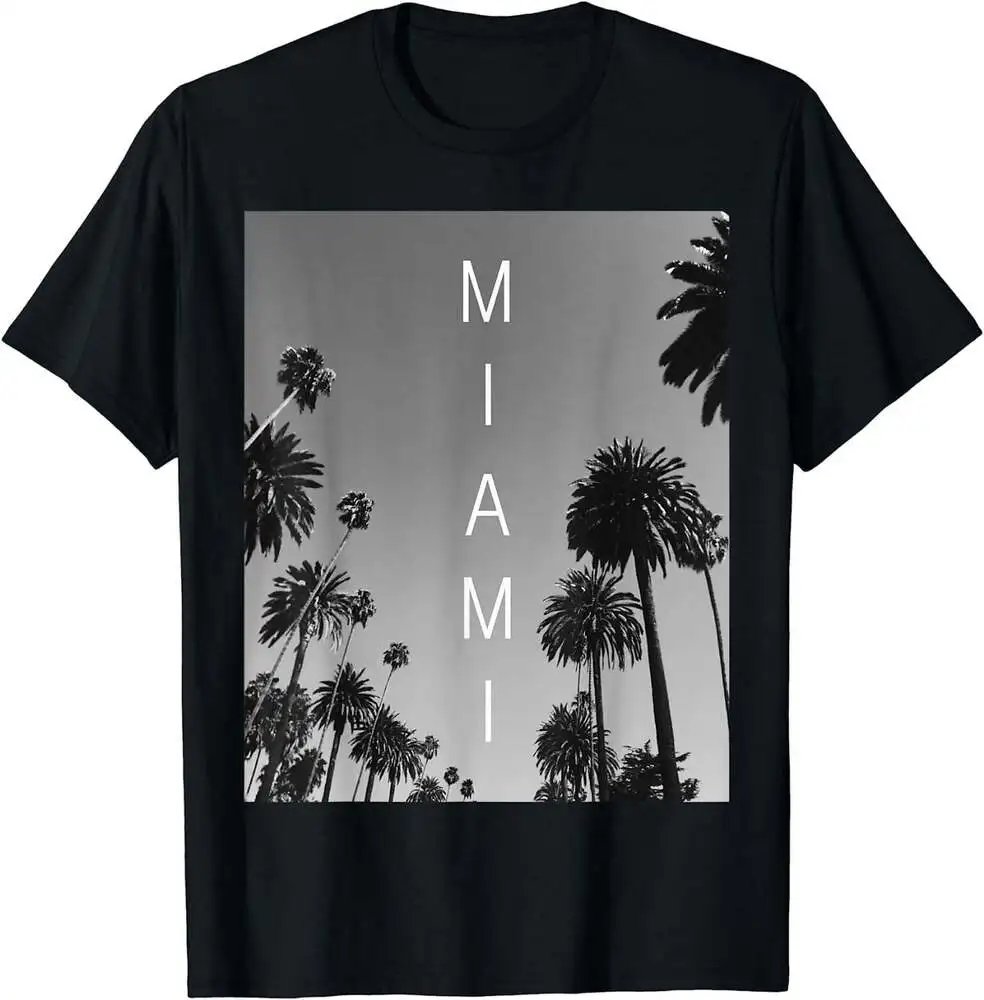 Miami Beach T-Shirt South Beach Florida Fl Souvenir Tee T-Shirt Anime Graphic T-shirts Y2K Tops New Arrival Unisex Summer