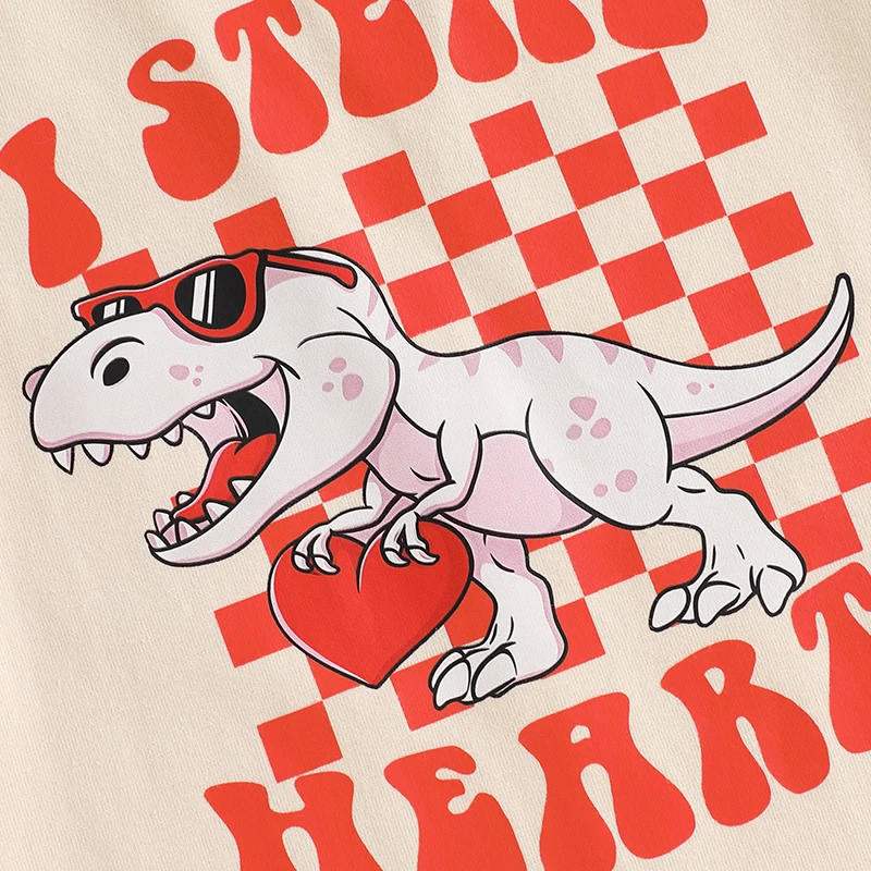 2024-10-24 Lioraitiin Yaz sevgililer Günü Çocuk Boys T-Shirt Mektup Karikatür Baskı Kısa Kollu Gömlek Casual Tops Giysileri