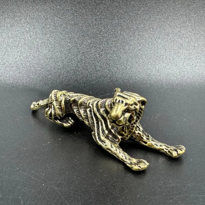 Brass Crouching Tiger Zodiac Tiger Tiger Piece Home Decoration Desktop Tea Pet Crafts Ornament