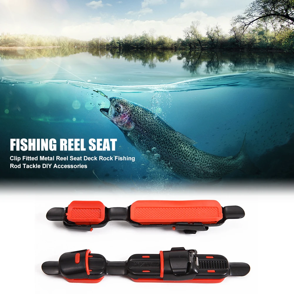 Clip Fitted Metal Fishing Reel Seat Deck Rock Durable Fishing Rod Tackle DIY Outdoor Fishing Rods Supplies Accessories