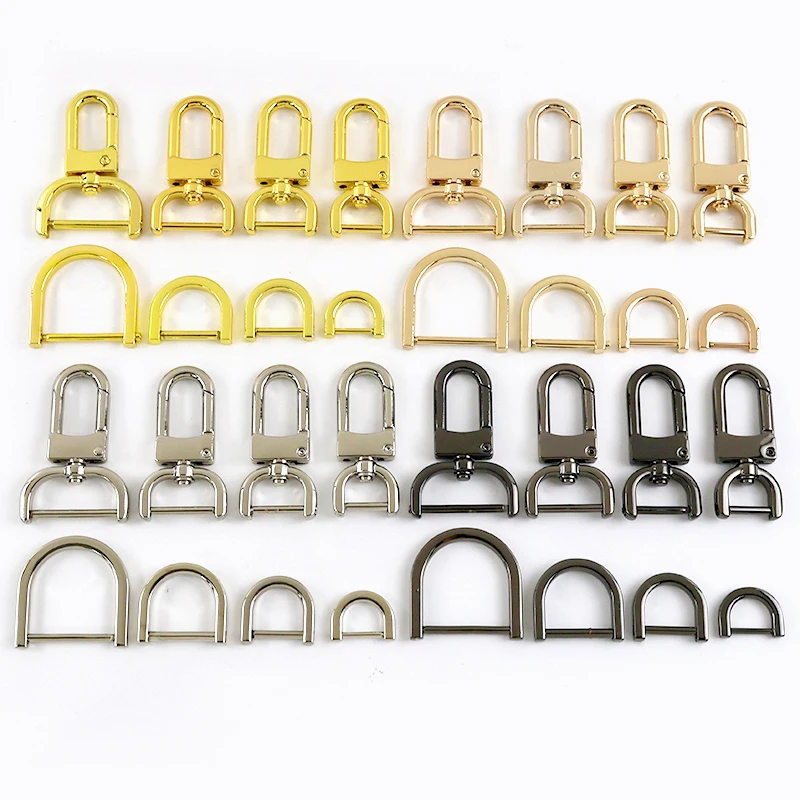 

2-5Sets 13-26mm Metal Detachable Screw Ring Buckle Handbag Strap Bag Swivel Lobster Clasp Carabiner Snap Hook DIY Accessories