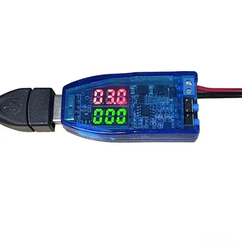 E56B DC5V2A to 1.2-24V USB Step Up Down Voltages Converters Cable Display LED for Various Electronic Devices