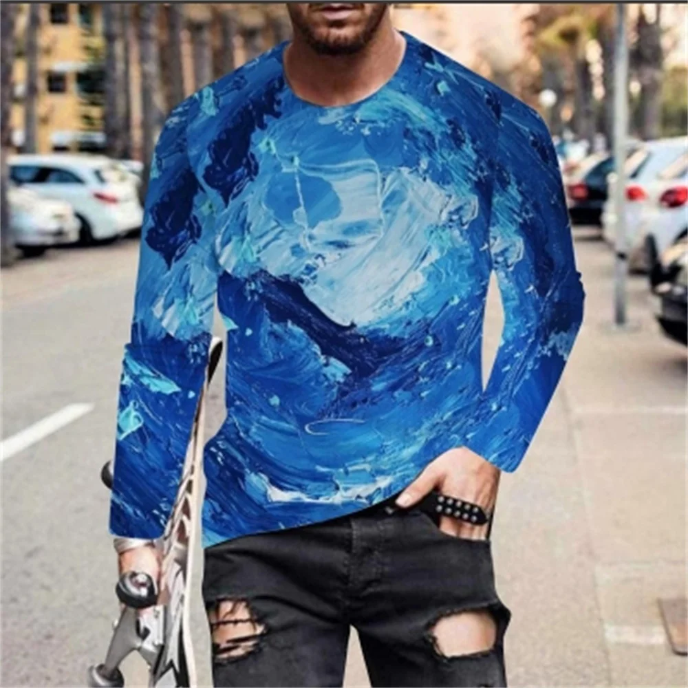 

Men's Long Sleeve Printed T-Shirt Casual Summer Fashion Top
