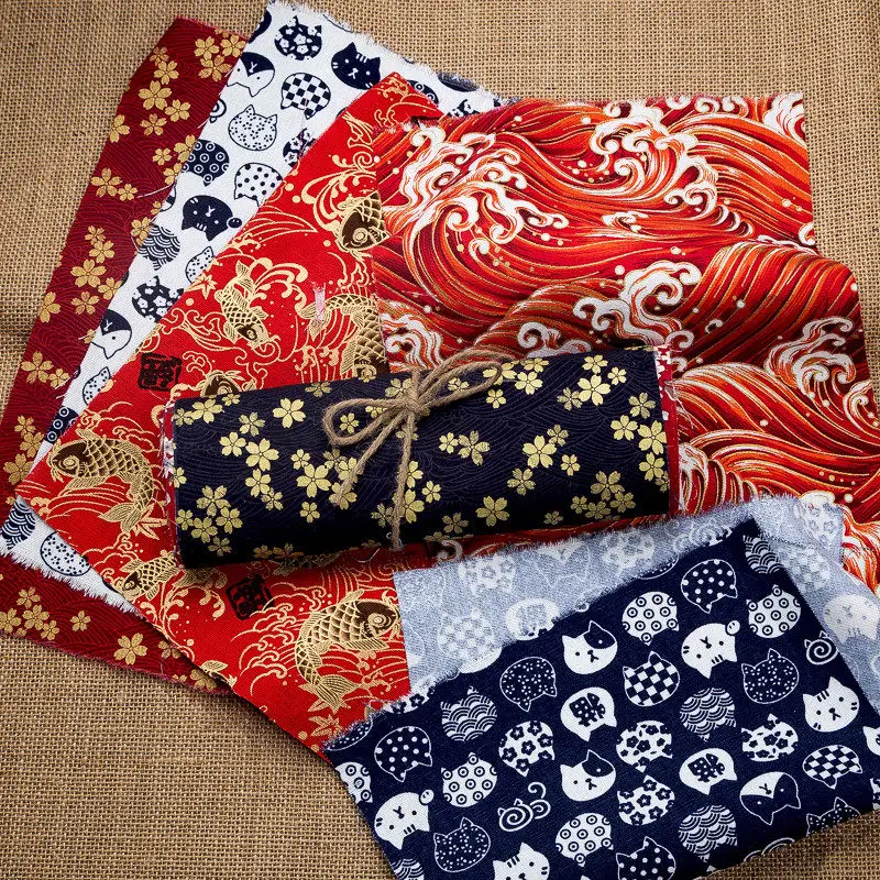 Muestra de tela hecha a mano DIY de una sola pieza, serie de estilo japonés Tang Rabbit Rabbit, adecuada para monederos, compra por pieza