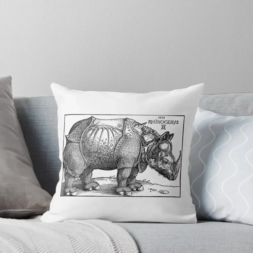 

Durer Rhino Throw Pillow Cushion Cover Luxury Decorative Cushion Decorative Cushions Sofa Cushions pillow