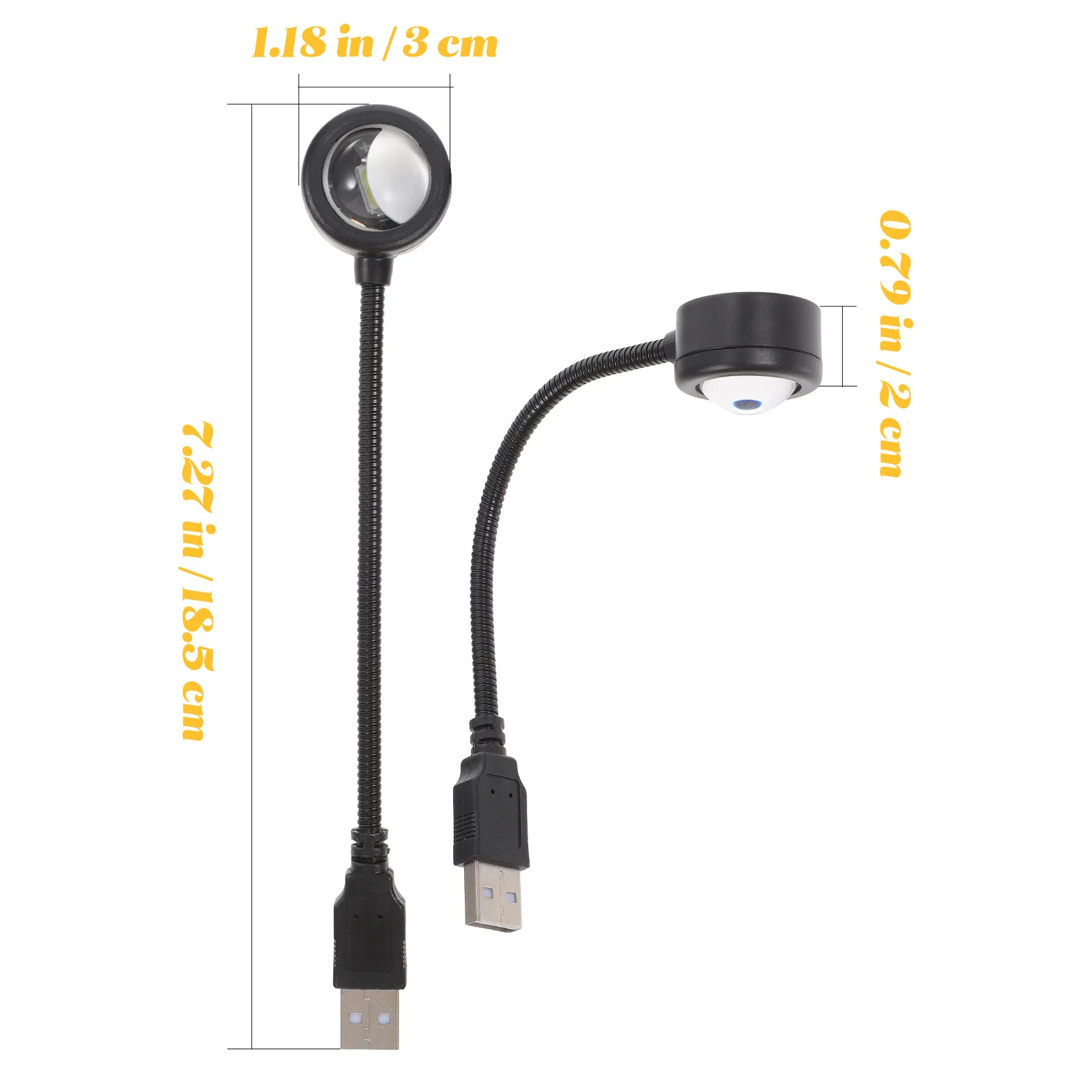 2Pcs Sunset Projection Lamp USB Powered Night Light Home Decor Romantic LED Room Atmosphere Light Bedroom Projector Lamp