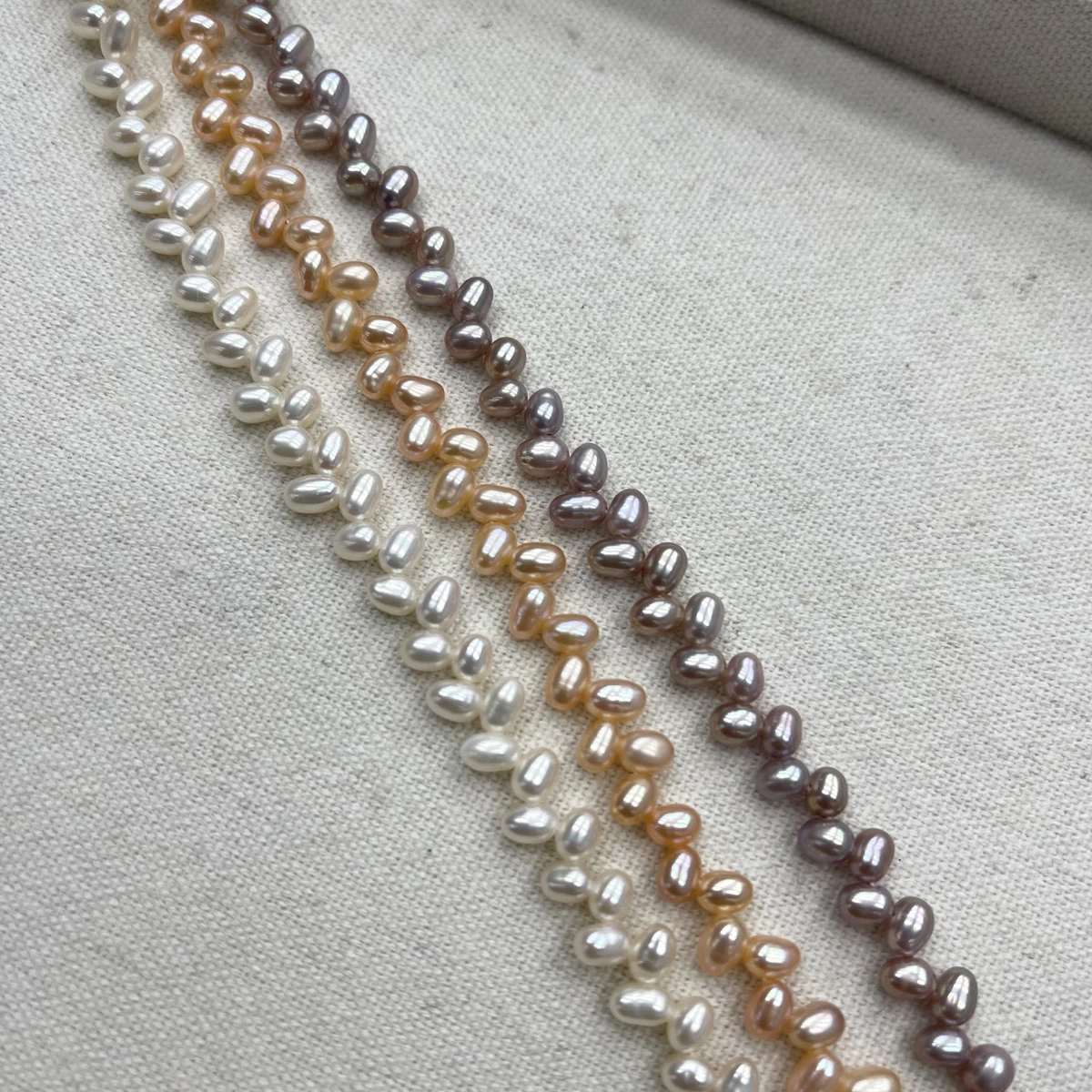 

4-5mm Natural Freshwater Pearl Beads Petal White Purple Pearl Beads For Jewelry Making DIY Bracelet Necklace Accessories Strand