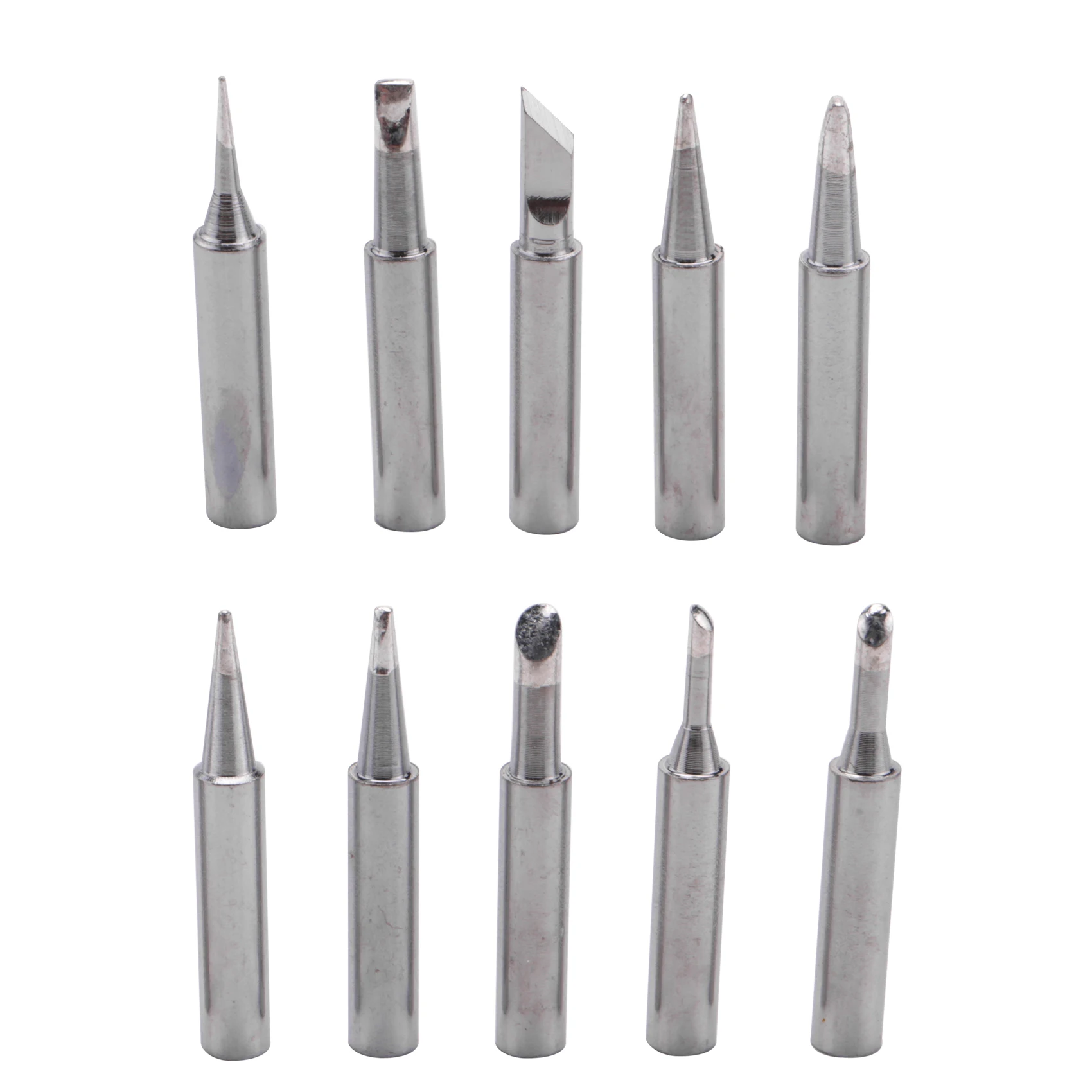 

10 Tip Set Tips Soldering Tip Set for Soldering Iron 900-T-I/ BK/ 1.6D/ 2.4D/ 3.0D/ 2C/ 3C/ 4C NEW