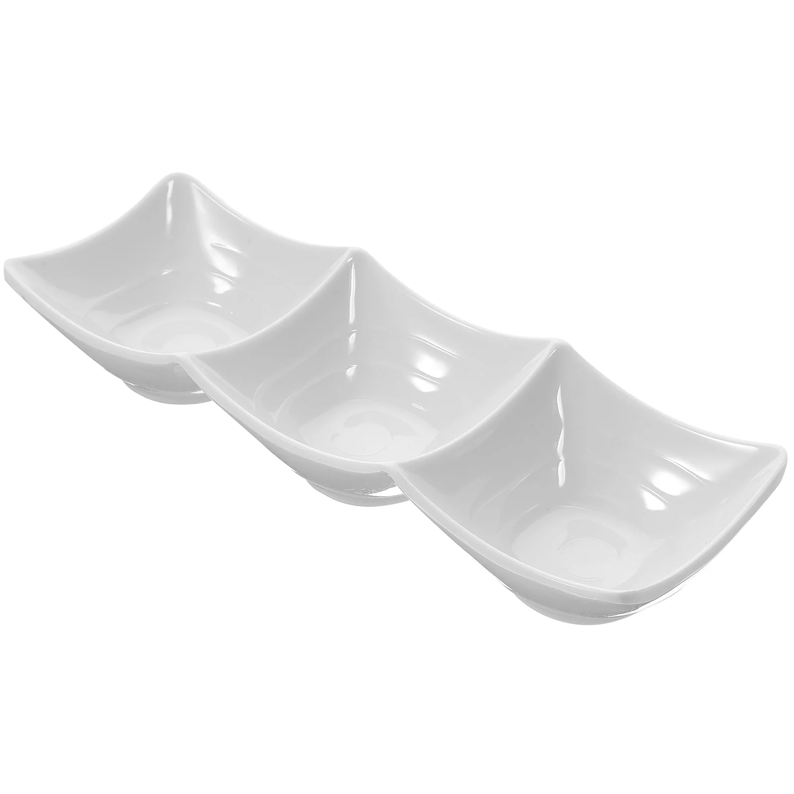 مجموعة صحن غمس ثلاثية الشبكات طبق تقديم صلصة مدمجة للمنزل متعدد الوظائف وعاء بهار طبق توابل من الدرجة الغذائية