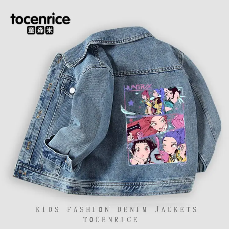 K-Pop охотники на демонов, анимационные товары, милая студенческая осенняя куртка с героями мультфильмов, креативный топ унисекс в стиле аниме, повседневное пальто в подарок