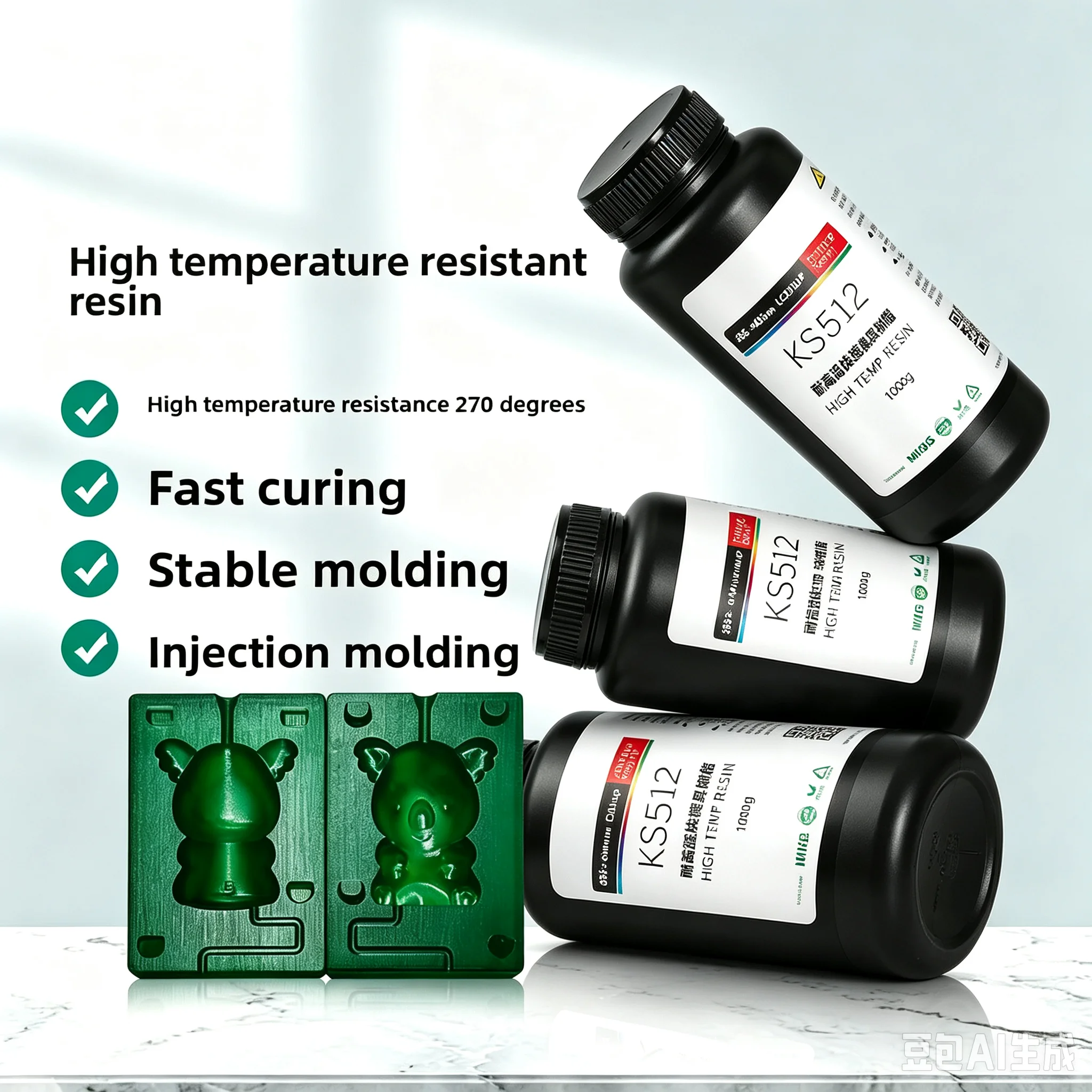 3D Printing High Temperature Materials - Hochtemperaturbeständiges UV-härtendes 3D-Druckharz für LCD DLP