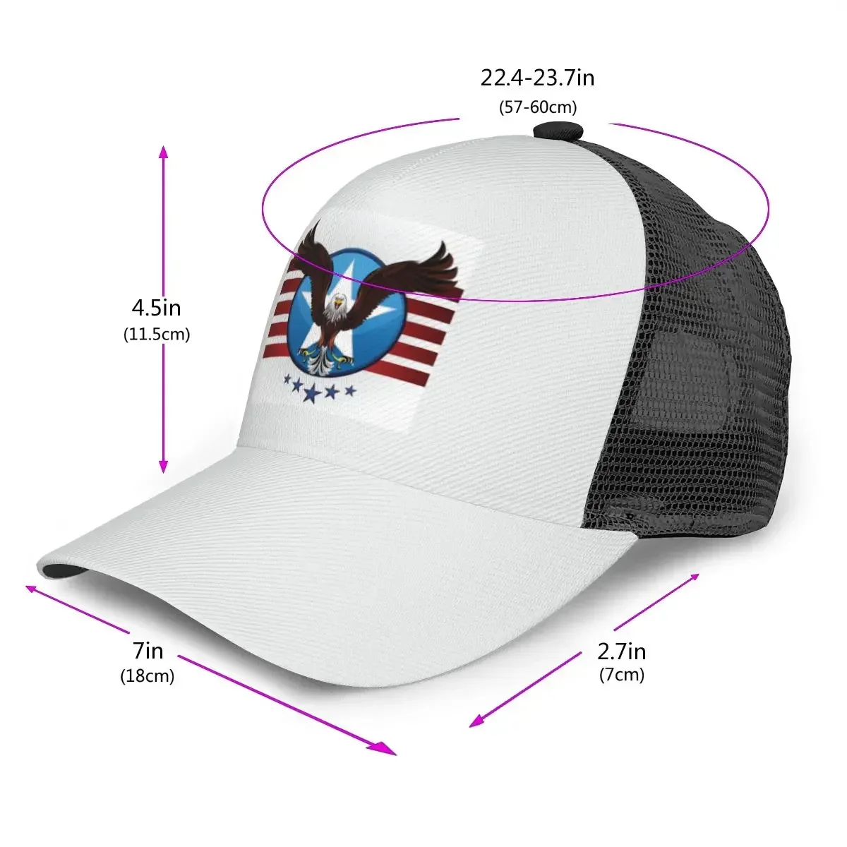 Unisex Cap Casual Mesh Baseball Cap American Bald Eagle Adjustable Snapback Hat For Hip Hop Trucker Cap