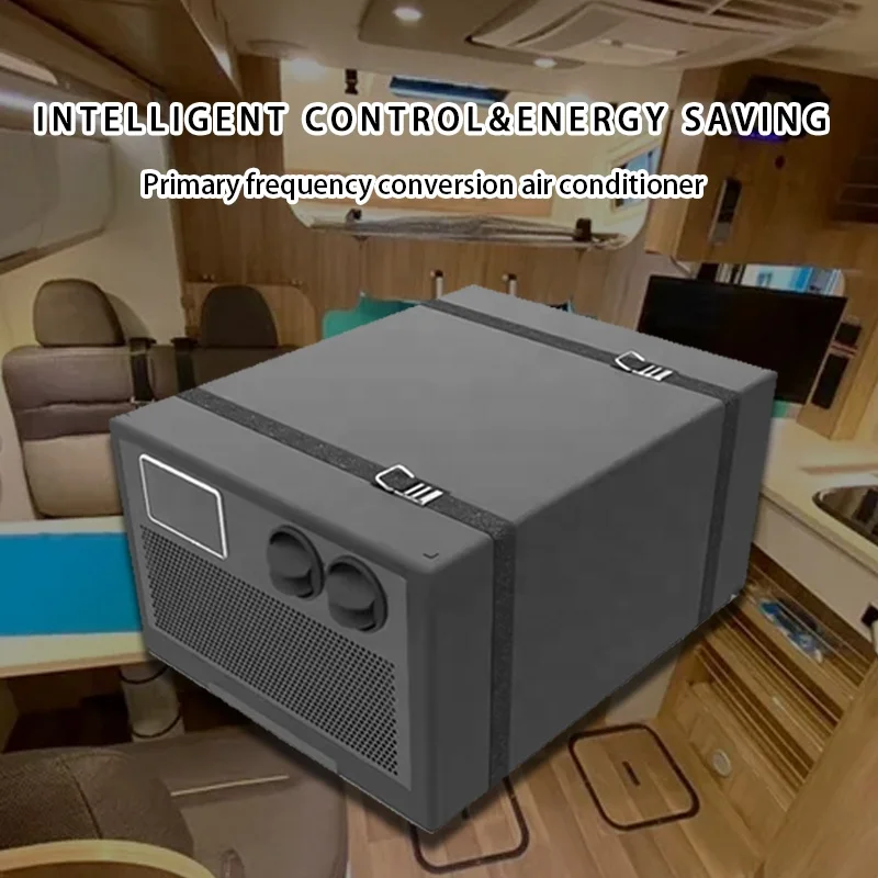 Dc24v caravana rv elétrico ac ar condicionado sob banco ar condicionado refrigerador de ar ventilador de refrigeração 7000btu