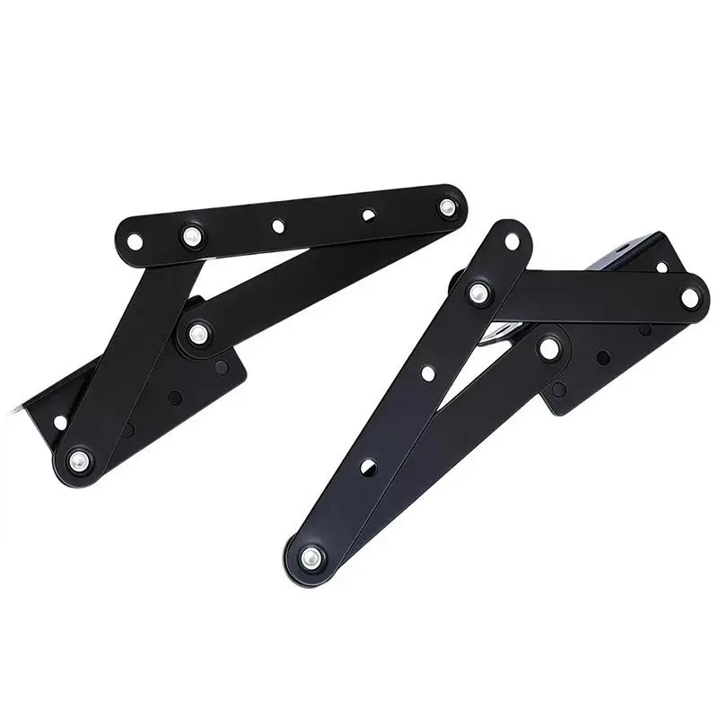 2Pcs Easy Mount 80 Degree Heavy Duty Lift Up Folding Hinges for Sofa Coffee Table DIY Furniture Work