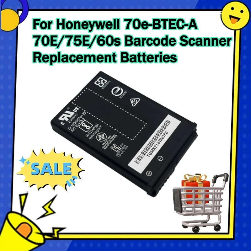 

3.8V 2850mAh BAT-EXTENDED-03 Li-ion Battery for Honeywell 70e-BTEC-A 70E/75E/60s Barcode Scanner Replacement Batteries