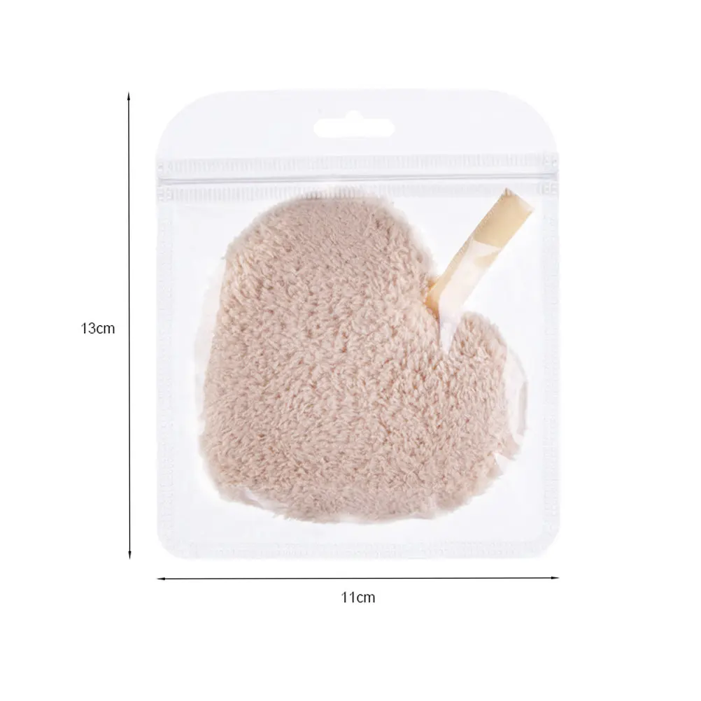 3 pcs Facial Face Cleansing Makeup Removal Skin Remover Reusable Halloween Christmas New Year Washing Pads Soft Heart Shaped